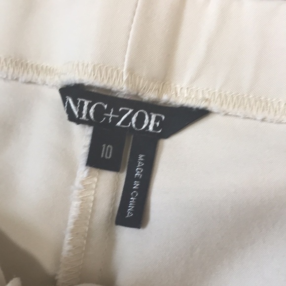 Nic+Zoe ivory stretchy cropped pants 10 - Picture 6 of 10